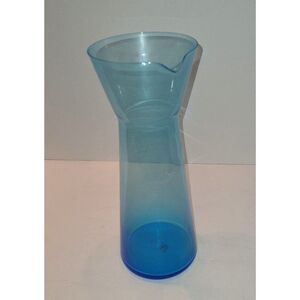 Retro Blue Glass Beaker Carafe Pitcher by Roost San Francisco 9 3/4"  tall